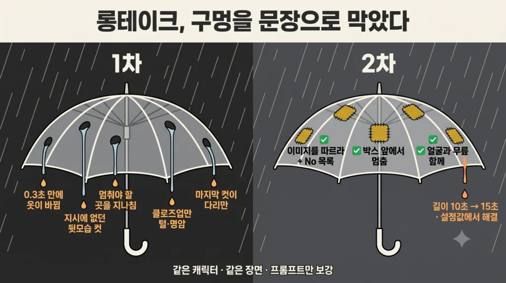 1차 → 2차, 막은 구멍 다섯 개
